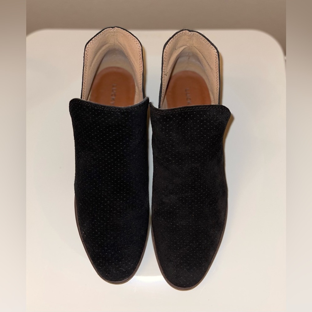 Lucky Brand Black Suede Loafers